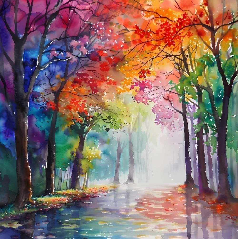 4pc=Beautiful Water Color Prints